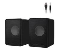 INGONEON Small PC Speakers,【2025 Upgraded Version】 Small Computer Speakers, Mini Laptop Speaker USB Powered 3.5mm Aux Speaker for PC,Laptop,Tablet 4 diaphragms and Deep Bass