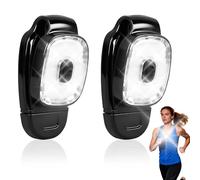 ingoodtle 2 Pack Clip On Torch,USB Rechargeable LED Running Lights for Runners,Wearable Torch for Walking at Night Super Bright Hands Free Running Chest Lights for The Dark,Dog Walking Hiking Jogging