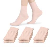 ingoodtle 3 Pairs Ballet Socks for Girls Kids Pink Seamless Dance Socks Soft Breathable Nylon Ankle Sock for Ballet Dancing Jazz Modern Gymnastics Dance, UK Kids Size 6-9 Foot Length 16.5-22cm