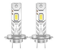 ingoodtle H7 Led Headlight Bulb 20000LM 60W 6500K Cool White Light, Replacement Kit of Halogen Bulbs for Car Low or High Beam,Fog Light,500% Brighter,Better Heat Dissipation,Longer Lifespan,Pack of 2