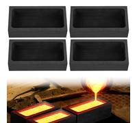 Ingot Molds Graphite 4 Pcs, Tools Melting Metal Refining 1Kg/2.2Lbs, Molds Casting Ingot Crucible For Gold, Silver, Aluminum, Copper Brass