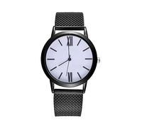 INGRAX Watches Digital Magnet Watches for Women Men Gold Silicone Strap Female Watches Big Round Dial Watch Black Casual Quartz Watch for Ladies Men