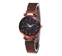 INGRAX Watches Fashion Star Sky Series Women Watches Cold Wind Dazzling Colorful Lazy Watches Female Magnet Button Quartz Wrist Watches Men