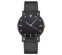INGRAX Watches New Famous Luxury Ladies Rosy Gold Stars Quartz Watch Women Casual Metal Mesh Stainless Steel Watches for Women