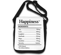 Ingredients for Genuine Happiness and Serenity Shoulder Bag White