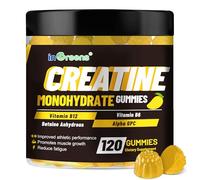 inGreens Creatine Gummies 6000mg, Creatine Monohydrate Gummies for Men & Women, Potent Creatine Supplement, Increase Strength & Build Muscle, Sugar Free, Mango Flavor, 120 Count
