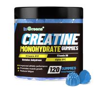 inGreens Creatine Gummies 6000mg, Creatine Monohydrate Gummies for Men & Women, Potent Creatine Supplement, Increase Strength & Build Muscle, Sugar Free, Mixberry Flavor, 120 Count