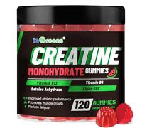 inGreens Creatine Gummies 6000mg, Creatine Monohydrate Gummies for Men & Women, Potent Creatine Supplement, Increase Strength & Build Muscle, Sugar Free, Watermelon Flavor, 120 Count