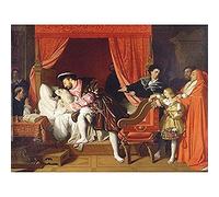 Ingres Francis Last Breaths Leonardo Da Vinci Painting Art Print Canvas Premium Wall Decor Poster Mural