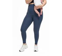 Ingrid and Isabel Basics Postpartum Compression Leggings- Postpartum Leggings for Tummy Control & Support, Rainstorm Blue, M