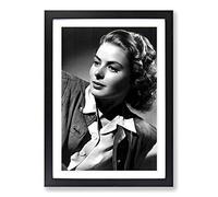 Ingrid Bergman Framed Print | A2 Oak Framed Wall Art | Ready to Hang | Modern Nature Picture | Living Room Bedroom Lounge Office