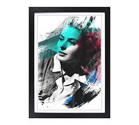 Ingrid Bergman V2 Framed Print | A2 Black Framed Wall Art | Ready to Hang | Modern Nature Picture | Living Room Bedroom Lounge Office