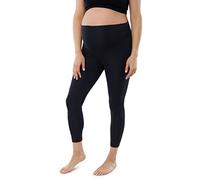 Ingrid & Isabel Basics 7/8 Active Maternity Leggings, Comfortable Fold Over Panel, Black, Black, S