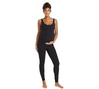 Ingrid & Isabel Basics Active Maternity Full Length Unitard, Pregnancy Scoop Neck Tank Top Bodysuit Romper, Black, Large