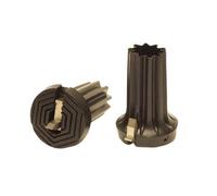 Ingrid Retractable Spike Ferrule for Walking Sticks & Crutches on Snow/Ice, Modern, Black, Golf Traction Cleat