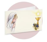 Ingrosso e Risparmio 40 Personalised First Holy Communion Favour Cards for Confetti Place Cards for Party Favours, Sacred Girl, Female
