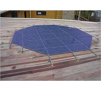 Inground Pool Cover, Heavy-Duty Mesh Safety Cover with Complete Kits for Round Swimming Pools, Prevents Debris and Ensures Safety