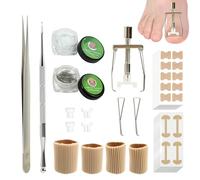 Ingrowing Toenail Removal Kit, 105PCS Ingrown Toenail Treatment Correction Strips Set for Nail Curve Relief, Professional Podiatry Tools with Adjustable Braces & Soft Gel Protectors for Home Foot Care