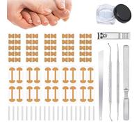 Ingrown Nail Removal Kit, Professional Foot Nail Tool Kit includes Breathable Foot Nail Strips, Curved Nail Corrector Plaster, Painless File and
