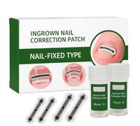 Ingrown Toenail Correction Tool Set - 9 Pieces | Toenail Corrector, Patch & Lifter, Non-Invasive Solution for Ingrown Toenails (15mm/17mm/20mm)