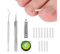 Ingrown Toenail Correction Treatment Kit with 12 Pcs Ingrown Toenail Correction Pad Recover Clips Ingrown Toenail Corrector Straightener Strips for Women Men's Nail Treatment Pedicure Tool (4 Pcs Set)