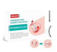 Ingrown Toenail Corrector Tool Set, Nail Correction Buckle, Toenail Correction Patch, Toenail Lifter, Designed for Ingrown Nail Repair (0.59/0.67/0.82 in 9 PCS)