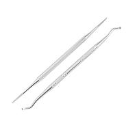 Ingrown Toenail File Lifter Cleaner Professional Double Sided Stainless Steel Tool for Pedicure and Nail Care 2PCS Set