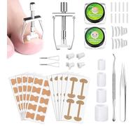 Ingrown Toenail Removal Kit Ingrown Toenail Treatment Tool Kit Ingrown Toenail Corrector Tools with Toenail Braces, Podiatry Tools, Ingrown Toenail Corrector Strips and Patch for Toe Pain Relief