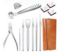 Ingrown Toenail Removal Kit, Pedicure Tools Kit Professional Knife Set Stainless Steel Ingrown Toenail Tool Foot Care Tools Nail Cuticle Remover (40 Pcs Set)