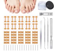 Ingrown Toenail Removal Kit, Professional Pedicure Tools Set for Toenail Care, Stainless Steel Clippers, Lifter, File & Nail Cleaner with Storage Box