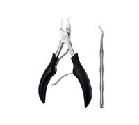Ingrown Toenail Tools Kit Stainless Steel Nail Cuticle Pliers Ingrown Nails Clipper Lifter Fingernail Toenail Scissors for Ingrown &Thick Nail Care Black Blue Red Optional 2Pcs Set
