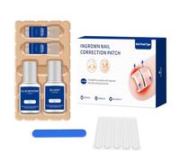 Ingrown Toenail Treatment, 10 packs Titanium Alloy Ingrown Toenail Corrector for all size foot, Ingrown Toenail Removal Kit for Curved Nail Repair, at Home Nail Kit Tools-Blue2