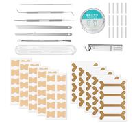 Ingrown Toenail Treatment Corrector Kit 127PCS with 6 in 1 Professional Pedicure Tools, Slant Tip Nail Clippers Toe Straightener Correction Strips Braces for Adult Foot Care.