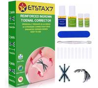Ingrown Toenail Treatment, Removal & Corrector Kit for Quick Pain Relief, At-Home Toenail Corrector with 3X Force Upgraded 6-Angle Titanium Lifter, Safe Curved Nail Straightening & Reshaping