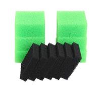 INGVIEE Compatible 6 x Green Nitrate and 6 x Black Carbon Aquarium Filter Sponge for Juwel Compact/Bioflow 3.0