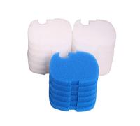 INGVIEE Compatible Filter Foam Pads Set Fit for All Pond Solutions 1400EF and 1400EF+ (12x White Floss, 6x Blue Coarse)