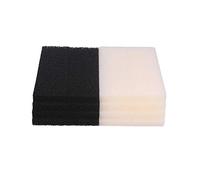 INGVIEE Compatible Foam Filter Pad Carbon Foam Set for Interpet PF4 Filter (8x Plain and 8x Carbon)