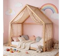 Ingzy Canopy Bed Curtains for Montessori, House & Twin Beds