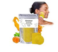 Ingzy Turmeric Glow Cleansing Pads, Foaming Exfoliating Pads for Brighter Skin, Turmeric Cleansing Pad for Face Exfoliation, Travel Essentials Compressed Facial Sponges