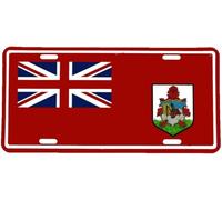 Ingzzaac Bermuda Flag Island Country Sign License Plate 6x12 inches