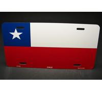 Ingzzaac chile flag metal aluminum car license plate chile bandera license plate 6x12 inches