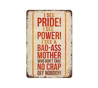 Ingzzaac Cool Runnings Quote Poster I See Pride I See Power! Poster Print Leon Inspirational Affirmati Best Vintage Fun Home Retro Metal Tin Sign 8X12 Inches