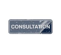 Ingzzaac Custom Metal Tin Sign With Consultation Text Self Adhesive Wall Decal Motivational Office Decor For Desk Home Business Professional Space 4×16 Inch
