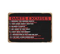 Ingzzaac Darts excuses for friends Music Poster Retro Metal Tin Sign Christmas Cave, Bar, Club, Wall Art Posters Plaque Room Yard Outdoor Garage Home Decor 8"x12"