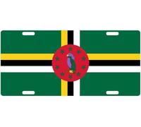 Ingzzaac Dominica Flag Custom License Plate License Plate Sign 6x12 inches