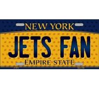 Ingzzaac Jets Fan New York Background Novelty Metal License Plate Vintage Tin Sign Size: Approx. 20 * 30Cm/ 7.8 * 11.8 Inch(L * W)