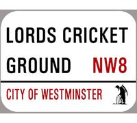 Ingzzaac Lords Cricket Ground London Metal Street Sign Decoration Props Plaque 8X12 Inch