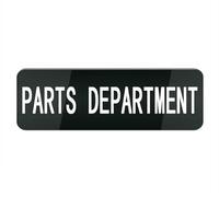 Ingzzaac Metal Tin Plastic Sign Parts Department Small Rectangular Sign For House/Business, Window/Front Door Metal Tin Plastic Sign (Black) 4×16 Inch