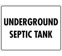 Ingzzaac Metal tin sign underground septic tank sign caution danger safety security warning notice signs indoor/outdoor use 8×12 INCH