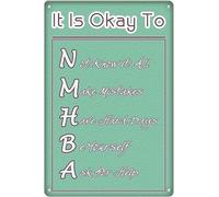 Ingzzaac Metal Tin Signs Poster Wall Decor, It Is Okay To Not Know It All Make Mistakes Have Hard Days, For Home Living Room Bar Shop Classroom Outdoor Indoor Decor Retro Metal Tin Sign 8X12 inches